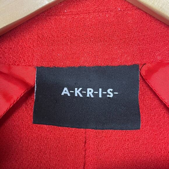 Akris Red Virgin Wool Blazer Size‎ 4 – Schurwolle Minimalist Old Money Style - Picture 9 of 10
